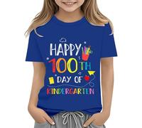 BOTCAM Toddler Boy Girl Summer Clothes First Day of School Shirt In My Pre School Shirt Toddler Kindergarten Shirts T Shirt Mai Girl, Blu, 3-4 Jahre