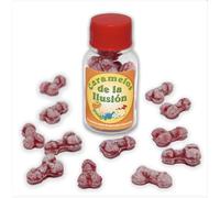 BOTE DE 12 CARAMELOS DE PITO DE LA RISA DE SABOR FRESA-CEREZA