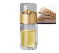 Botella Infusora de Té - Separación Té Agua, Taza Doble Capa Aislante | Botella para Te de Hojas Sueltas y Flores para Hogar Viajes Oficina Exterior