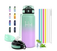 Botella Térmica 750ml, Bottiglia Termica Doppia Parete, Borracce Acqua Riutilizzabile con Cannuccia, a Prova di Perdite, Perfetta per Scuola, Adulti, Ufficio, Yoga