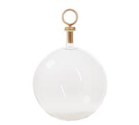 BOTELLA VIDRIO TRANSP TAPON DORADO