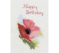 Bothy Threads DWCDG01 - Biglietto di auguri per punto croce, motivo papaveri, 9 x 13,3 cm