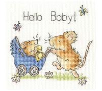 Bothy Threads - Kit per punto croce, motivo: Hello Baby!