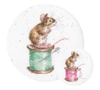 Bothy Threads kit punto croce contato "Sew It Begins", XHD114P, diam. 15 cm, fai