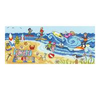 Bothy Threads kit punto croce "Seaside Fun", XJR42, 36x15cm, fai da te