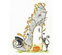 Bothy Threads Set per punto croce "Pantofola in filo di ragno", schema per il co