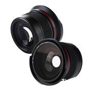 BOtizr Obiettivo grandangolare fisheye 0,35x 58 mm con obiettivo macro 58 mm, for Canon EOS 70D 60D 7D 6D 700D 650D 600D 550D 500D 1100D 18-55 mm