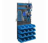 botle 16 scatole impilabili da parete, in plastica, 39 x 78 cm, per officina, garage, magazzino, supporti per attrezzi da parete, porta giraviti da parete, poggia attrezzi da parete