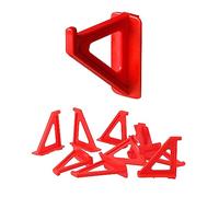 botle 40 grandi ganci per attrezzi in plastica, 100% plastica, rosso, triangolari, per ITBNN, 6,2 x 0,6 x 5,5 cm