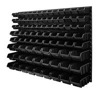botle 91 scatole impilabili da parete per attrezzi, 1158 x 780 mm, in plastica, per garage, contenitori impilabili per scaffali da magazzino, scatole impilabili officina, parete officina