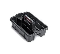 Botle Cassetta degli attrezzi in plastica nera aperta supporto per attrezzi da giardino vuoto, 495 x 345 x 210 mm, nero