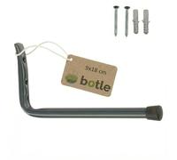 botle Gancio da garage, maniglia da officina, 9 x 18 cm, gancio universale da officina, montaggio a parete, in acciaio, per attrezzi da giardino, piccoli utensili, tubi da giardino e utensili per cavi