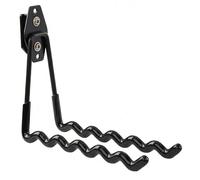 botle Gancio portautensili Qbrick per utensili a forma d'onda 19 cm, rivestimento in PVC, per garage, capannone, officina, sega a mano e sega da giardino, doppio gancio fino a 30 kg, nero