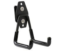 botle Qbrick - Gancio per attrezzi dritto, 7 cm, stabile con rivestimento in PVC, per garage, officina, capannone, doppio gancio, portata fino a 40 kg, per cavo di prolunga, colore: blu