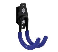 botle Qbrick - Gancio per utensili elettrici, a forma di U, 7 cm, rivestimento in PVC, per garage, capannoni, per rivestimento, rullo di vernice, doppio gancio, portata fino a 40 kg, colore: Blu