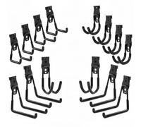 botle Set di 14 ganci da parete degli attrezzi, ganci per utensili elettrici, dritti e a forma di U, S, M, L, in acciaio con PVC, garage, officina, utensili elettrici, doppio gancio, portata fino a 30