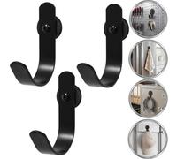 botle Set di 3 ganci magnetici, robusto supporto magnetico per ghirlande, appendiabiti, appendiabiti, grucce per borse, piccole e compatte, con magnete al neodimio, portata massima 3,5 kg