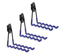 botle Set di 3 ganci per attrezzi Qbrick per utensili a forma d'onda 19 cm, rivestimento in PVC, per garage, capannoni, officina, per sega a mano e sega da giardino, doppio gancio, portata fino a 30