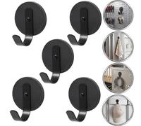 botle Set di 5 ganci magnetici, robusto supporto magnetico per ghirlande, appendiabiti, appendiabiti, grucce per borse, appendiabiti piccoli, compatti, con magnete al neodimio, portata massima 15 kg