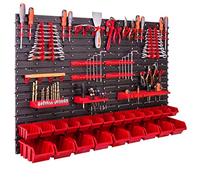 botle Sistema di stoccaggio a parete - supporti per attrezzi, scatole impilabili, scatole di immagazzinaggio, piastre da parete extra resistenti, scaffale estensibile, scaffale per officina, ripiano