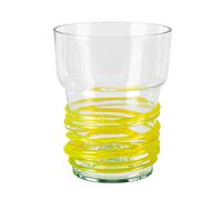 botle Vaso per orchidee in vetro, diametro 13 cm, altezza 16,5 cm, giallo