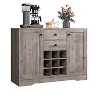 BOTLOG Credenza da buffet con contenitore, armadietto da bar con 2 cassetti e ripiani regolabili, armadio da cucina a buffet da 120 cm per cucina, soggiorno, sala da pranzo