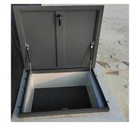Botola Accesso Tetto Verniciata PolvereLucernario in Alluminio Porta Guarnizione Tenuta in Gomma Coperchio Boccaporto Emergenza Locali Commerciali(80x80cm/2.62x2.62ft)