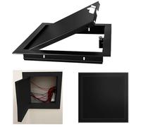 Botola Cartongesso Pannello di Accesso Idraulico Magnetico per Parete, Coperchio per Foro di Ispezione a Pressione per Piastrelle, Portello di Accesso In Alluminio per Soffitta(Black,43x20cm/17x7.8in)