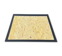 Botola d’ispezione con Pannello OSB Impermeabile - 1100 x 1100 mm - Coperchio Botola - Portello da Terra - Chiusino Sigillo - Porta Pavimento - Subito Calpestabile - Adatta per la Posa di Laminato