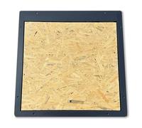 Botola d’ispezione con Pannello OSB Impermeabile - 800 x 800 mm - Coperchio Botola - Portello da Terra - Chiusino Sigillo - Porta Pavimento - Subito Calpestabile - Adatta per la Posa di Laminato