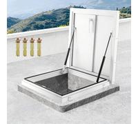 Botola Da Tetto, Cortile Ingresso A Soffitto Copertura, Con Asta Di Supporto Idraulica, Per Soffitta, Cantina, Seminterrato, Botola Di Revisione Per Servizio(80cm/31.5in)