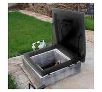 Botola da Tetto in Acciaio Antipioggia, Grande lucernario per soffitta Interna con Ammortizzatore a Gas e Maniglia, Robusto Coperchio di Uscita per seminterrato Rettangolare per Porta di Acc