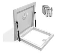 Botola da Tetto in Alluminio, sportello di Accesso con Apertura a 90° per soffitte e terrazze, Uscita sicura dal Tetto, Struttura in Lega Resistente, 87x87 cm (34,3x34,3 Pollici) per casa e