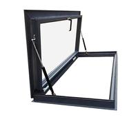 Botola Da Tetto Lucernario Con Botola Sul Tetto,Finestre Per Lucernari A Tetto Piano,Lucernario In Lega Di Alluminio,Vetro Temperato A Doppio Strato(LxW 80x75cm/31.5x29.5in)
