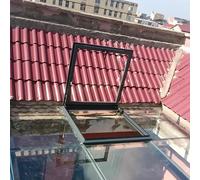 Botola Da Tetto Lucernario Da Tetto,Finestra Da Tetto Con Vetro Temperato A Doppio Strato,Ventilazione Manuale,finestra Per Pozzo Di Illuminazione Per Tetto Piano(35x35 IN)