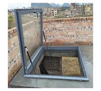 Botola da Tetto Lucernario da Tetto in Lega di Alluminio, Grande Finestra con Doppio Vetro temperato, Portello Accesso Versatile per soffitta/Veranda, Resistente alla Pioggia(80x80cm/31.5X