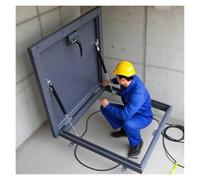 Botola da Tetto LX 32" W, botola di Accesso al Tetto zincata for Fabbrica, Magazzino, proprietà Commerciale, residenziale, Apertura a 90° con Fermo Porta(69x92cm(27x36in))