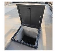 Botola da tetto personalizzabile con supporti, lucernario grigio per un facile accesso al ponte in 90 x 55 cm (35,4 x 21,7 pollici) - Soluzione ideale per la ventilazione del tetto