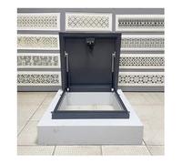 Botola del tetto in acciaio zincato con molle a gas e serratura 20/23/24/25 "Copertura di accesso alla soffitta Coperchio di fuga di sfiato sicuro per l'ingresso di emergenza/magazzino