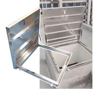 Botola del Tetto Resistente Porta per Botola sul Tetto Soffitta Cantina Seminterrata Scale Coperchio di Uscita con Maniglia Portatile Cappucci per Botola di Fuga Soffitta,A,Inner 65x80cm