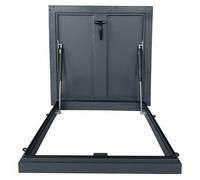 Botola di Accesso al Tetto, Botola Tetto Esterno in Alluminio, Lucernario Sul Tetto, Lucernario con Maniglia Bloccabile, Coperchio per Esportazione di Tombini/Cantina(80x80cm/32X32in)