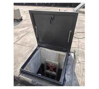 Botola di accesso al tetto commerciale - Coperchio per pozzo piatto rettangolare, copertura antipioggia per cantina su misura, coperchio di uscita per lucernario della soffitta (90x85 cm/35,4"x33,5")