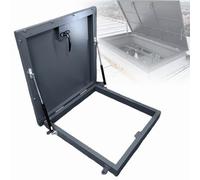 Botola di accesso al tetto con aste di supporto, botola per lucernario, botola di fuga per seminterrato, con ammortizzatore a gas e maniglia, per soffitta, seminterrato, cantina a volta 60X60CM