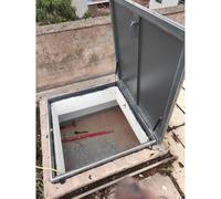 Botola Di Accesso Al Tetto In Acciaio, Cortile Ingresso A Soffitto Copertura Antipioggia Porta Di Sicurezza Zincata, Tetto Esterno Botola Di Manutenzione(50x60cm)