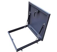 Botola Di Accesso Al Tetto Lucernario, Porta Di Sicurezza Per Tetto Con Asta Di Supporto Idraulica E Maniglia A Interruttore Porta Antifurto In Lega Alluminio Botola Lucernario(95x95cm/37.4x37.4in)