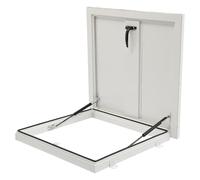 Botola Di Accesso Al Tetto Lucernario, Portello Di Accesso Al Tetto In Lega Di Alluminio Porta Di Sicurezza Per Tetto Bianco Portello Di Fuga Sul Tetto Portello Di Manutenzione(55x55cm/21.7x21.7in)