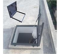 Botola Di Accesso Al Tetto Lucernario, Portello Di Fuga Dal Tetto In Lega Di Alluminio Angolo Di Apertura E Chiusura Di 90 Gradi Porta Sicurezza Quadrata Tetto Porta(65x65cm/25.6x25.6in)