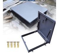 Botola di Accesso al Tetto Portatile Lucernario sul Tetto Copertura Antipioggia Porta di Sicurezza in Acciaio per Tetto Botola sul Tetto in Acciaio Zincato Verniciato A Polvere,A,75x75cm