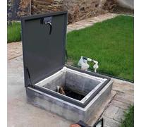 Botola di Accesso al Tetto Resistente alle Intemperie Portatile Botola di Sicurezza per Soffitta Porta di Sicurezza per Tetto con Supporti di Sollevamento Tappi per Botola Accesso,A,80x80cm