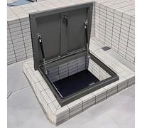 Botola di accesso alla mansarda in alluminio, per fabbrica/magazzino/casa, copertura di accesso alle fognature con protezione dalla pioggia, prevenzione furti e blocco della luce (75 x 75 cm)